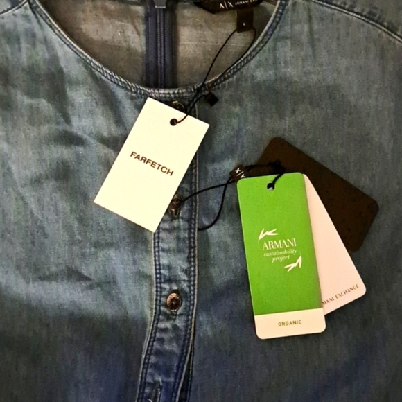 🇺🇸 Armani Exchange NWTs Short Denim Dress - Picture 10 of 12